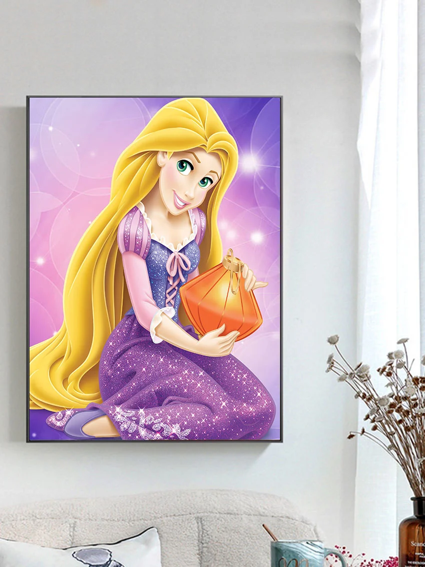 5d full drill diamond painting 5D Diamond Painting Disney Princess Tangled Princess Lappa Cross Stitch Embroidery Handmade Mosaic Partially Drill Decor Gifts tiger 5d diamond painting