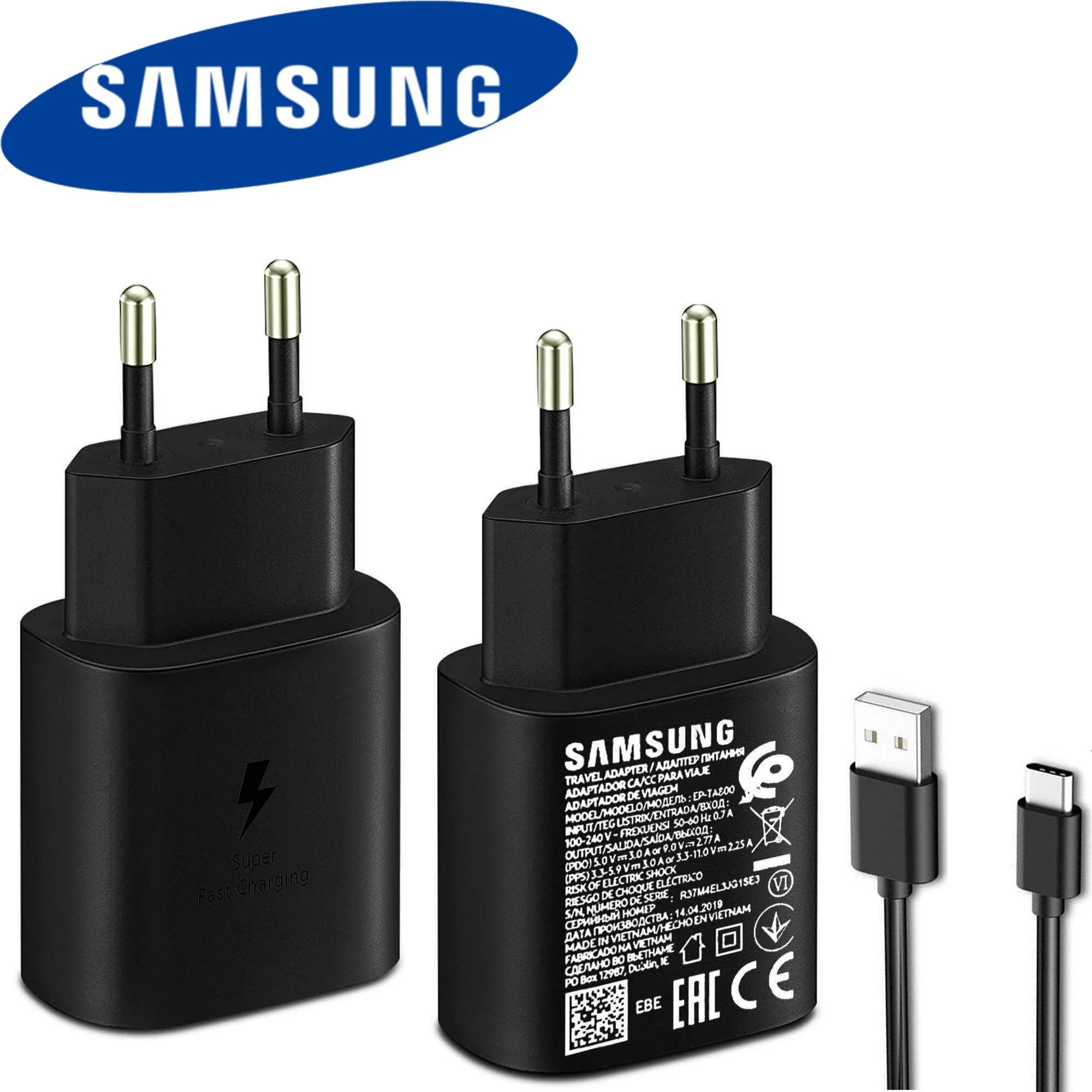 Оригинальное зарядное устройство Samsung a71 супер быстрый 25 Вт Usb PD адаптер питания usb