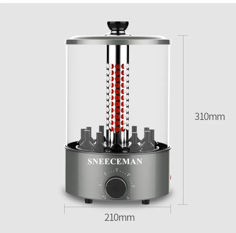Electric oven Kebab machine Home automatic rotating indoor small smokeless barbecue Mutton skewer artifact