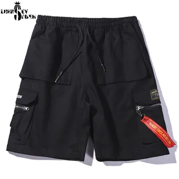 

Men Women Men Shorts Letter Print 2020 Summer Cargo Shorts Mens Zipper Streetwear Hip Hop Sweatpants Pockets Sweat Shorts