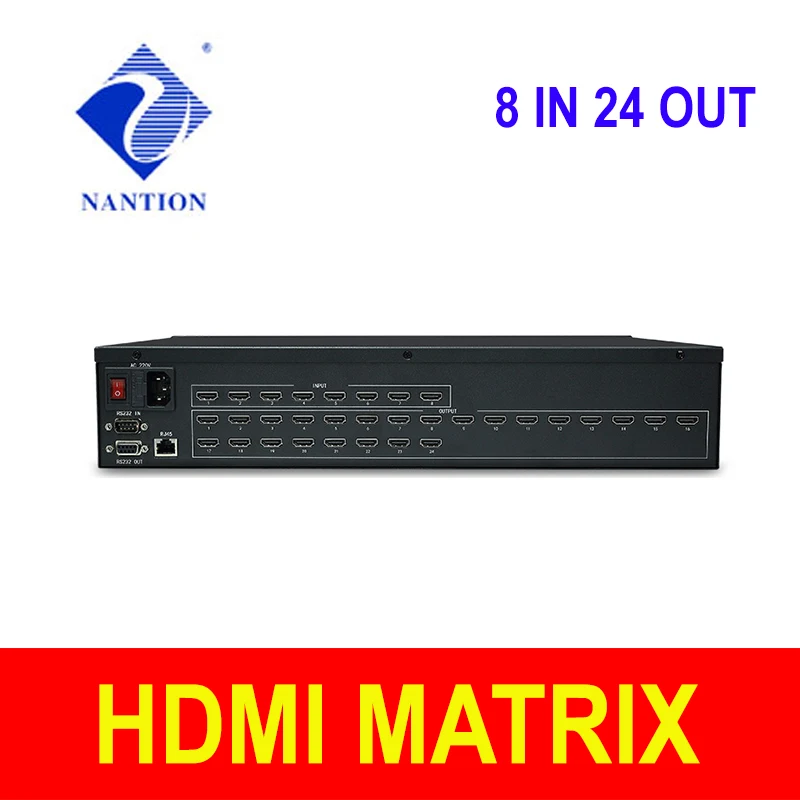 HDMI 호환 매트릭스, 모든 디지털 3D 매트릭스 스위처, 8 채널, 2k, 4k, 8X24, 8 in24 출력