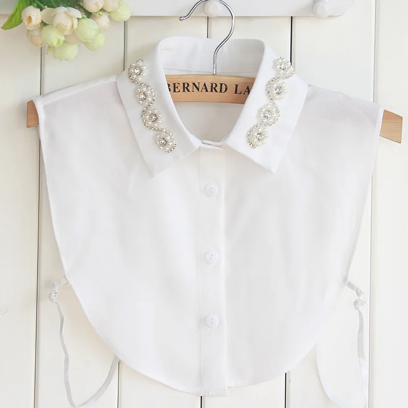 

Fashion White Shirt Fake Collar Women False Collar Chiffon Daily Faux Cols Removable Mujer Detachable Collar Blouse Clothes