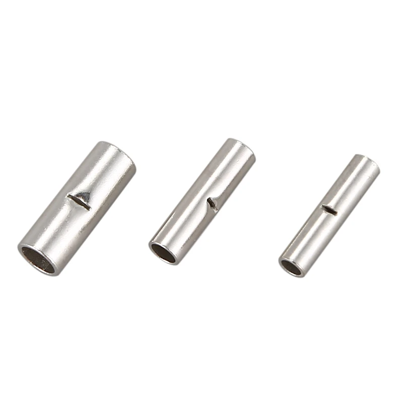 ABSF 280 Pieces Non-Insulated Butt Connectors Non-Insulated Wire Ferrule Cable Crimp Terminal Kit for Electrical Splice Diy(22-1