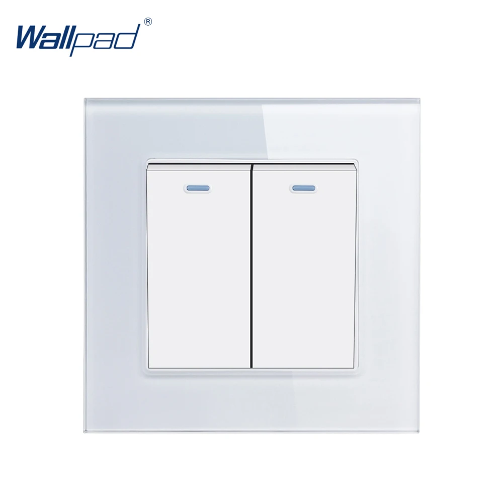 2 клавиши 1 способ флуоресцентсветильник свет Wallpad Хрустальное стекло 110 250 В