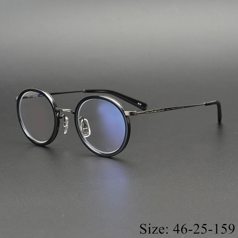 

Limited edition Vintage eyeglass frame pure titanium Ultralight GMS-804 Master favorite retro round eyewear women men original