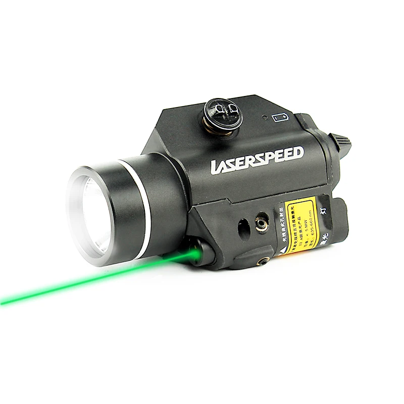 Light Green Laser Оружейный светильник Laserspeed 400 люмен с 532 нм зеленым лазером для страйкбола, пневматическое оружие, винтовка, пистолет, тактическое оружие, светодиодный светильник для охоты - Цвет: Light Green Laser