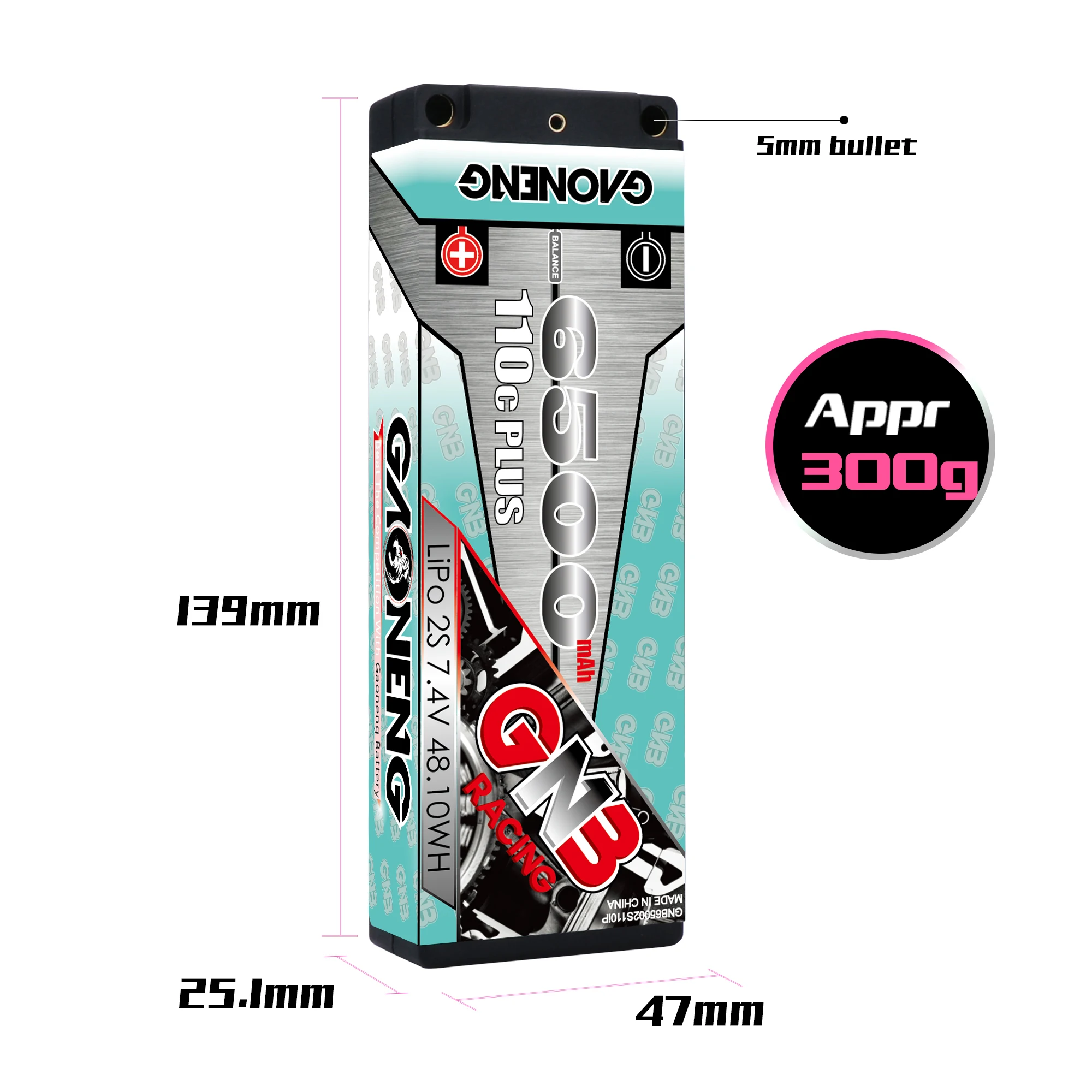 Gaoneng GNB 2S 7.4V 6500mAh 110C Gaoneng GNB 2S 7.4V 6500mAh 110C