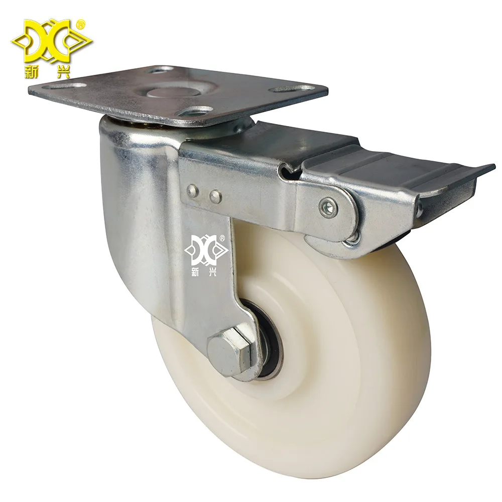 

Factory Direct Selling Medium 4-Inch Pp Biaxial Driving Wheel Double Brake Wear-Resistant Universal Wheel Toolbox tui che lun Tr