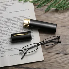 1 шт., оправа из нержавеющей стали, очки для чтения, трубы, чехол из смолы, очки для очков, унисекс, металлическая петля, Уход За Зрением, очки для пожилых людей