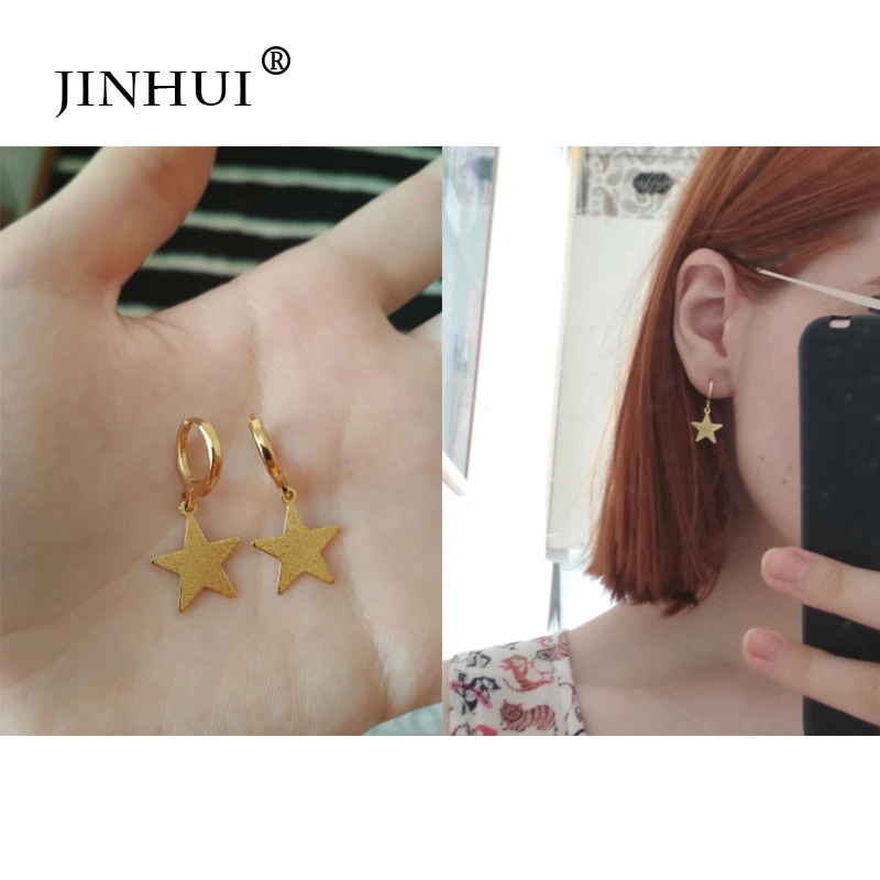 Маленькие золотые женские серьги Jin Hui 24K ювелирные изделия подарки друзьям с