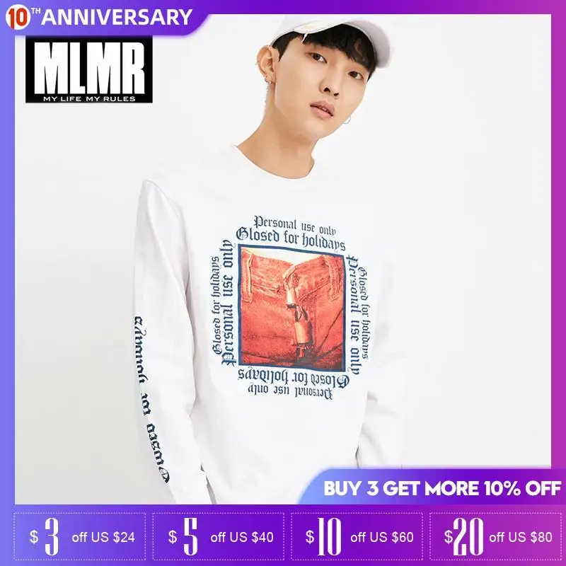 Мужская Осенняя футболка с длинными рукавами из чистого хлопка для отдыха |