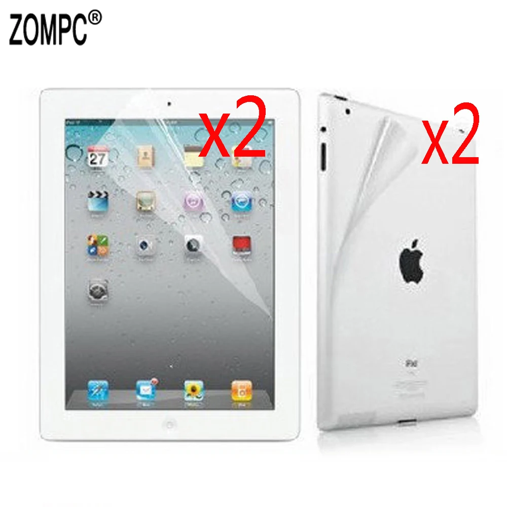 2х передняя + задняя мягкая защитная пленка для всего тела Apple iPad 2 3 4 Air 1 9 7 2018 Pro 10 5
