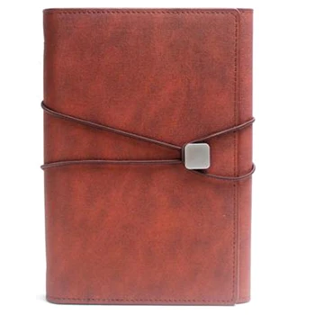 

A5 Planner Notebook Notepad School Stationery Diary Organizer Refill Journal Agenda Executive Multi-Function Office(Brown Red)