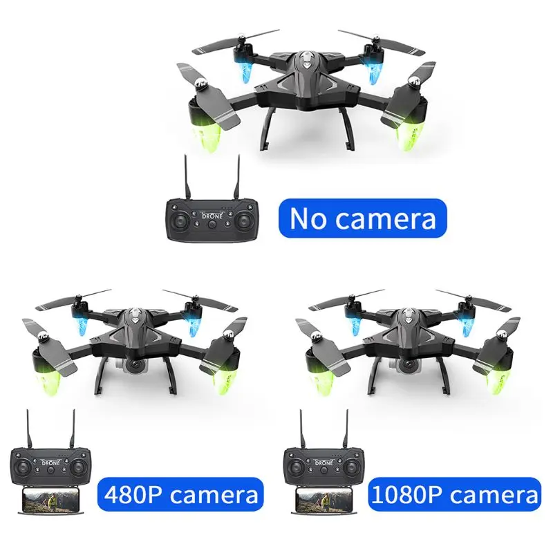 F69 складной Радиоуправляемый вертолет Дрон HD камера 480 P/1080 P wifi FPV высота удержания Безголовый режим модель квадрокоптера