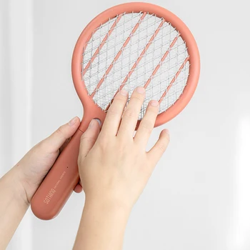 

LED Lighting Office Electric Mosquito Swatter Pest Control Flies Safety Home Outdoor Insect Killer Bug Handheld USB Rechargeable