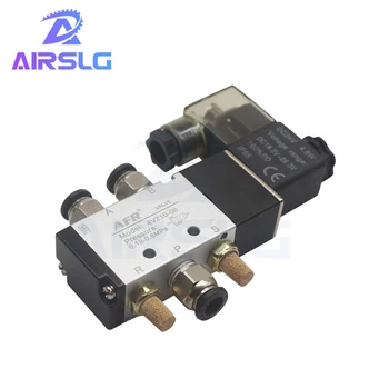 

12V 24V 110V 220V 4V110-06 air valve Single Coil 2 Position 5 Way Pneumatic valve Air Solenoid Valve electric valve magnet valve