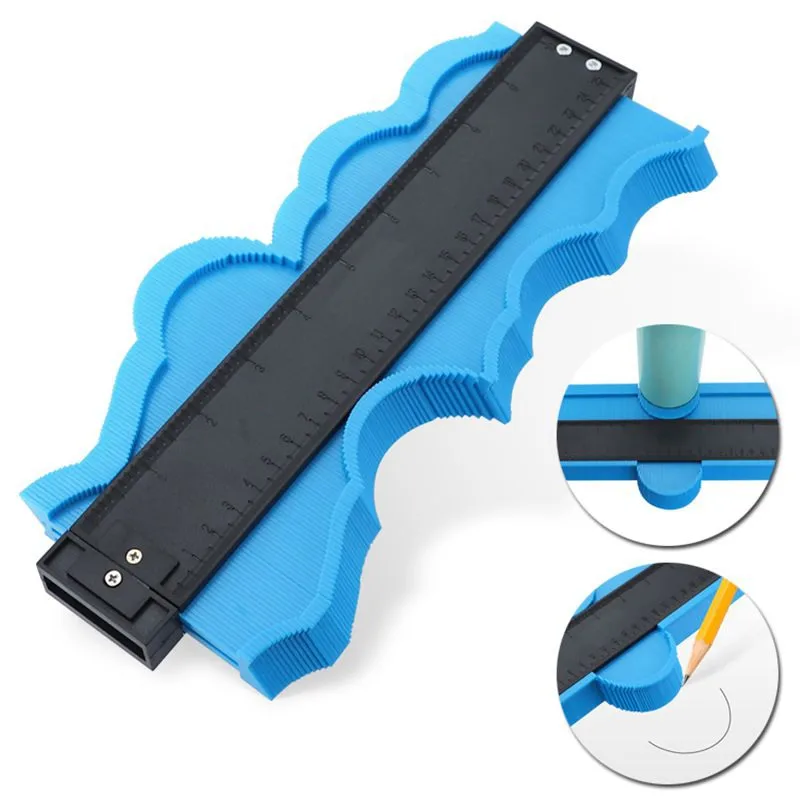 

Tiles Wood Edge Measure Ruler Tile Profile Profile Meter ABS Contour Duplicator Contour Gauge Household Hand Tool