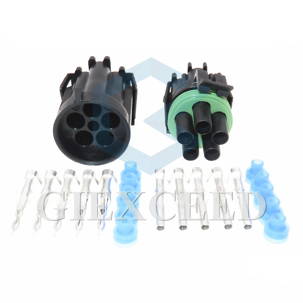 

1 Set 5 Pin 2.5 Series Automobile Wire Harness Socket 12034342 Male Female Docking Plug Waterproof Connector 12065158