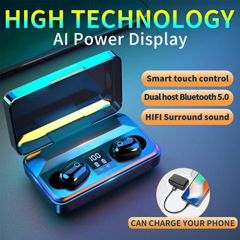 

DUSH TWS Bluetooth V5.0 Headphones 3D Stereo Sports Wireless Earphones with Dual Microphone