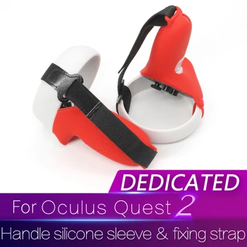 

For Oculus Quest 2 Silicone Protective Strap Controller Grip Handle VR Glass Accessory