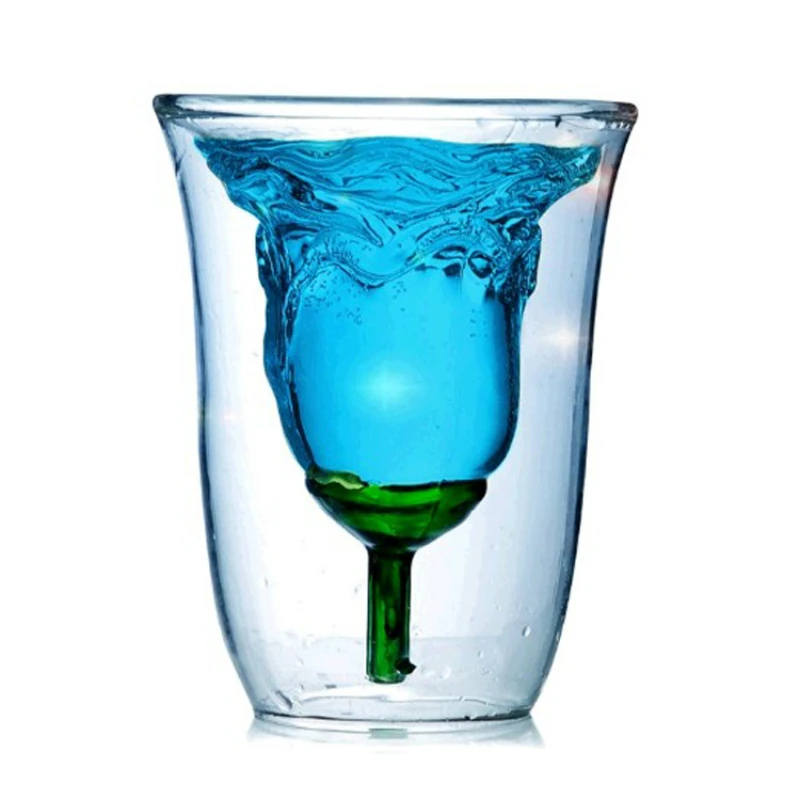 Двойной настенный бокал для коктейля Bodum дизайн Роза Форма Copo Gafas прозрачный двухслойный бокал для вина чашка ВАСО бытовой бар подарки для влюбленных