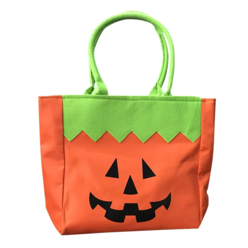 Orange Подарочная сумка для Хэллоуина, сумка для конфет, Вечерние кожаные сумки для детей Cadeau inpakkenhalleen, сумка для тыквы, упаковочная коробка - Цвет: Orange