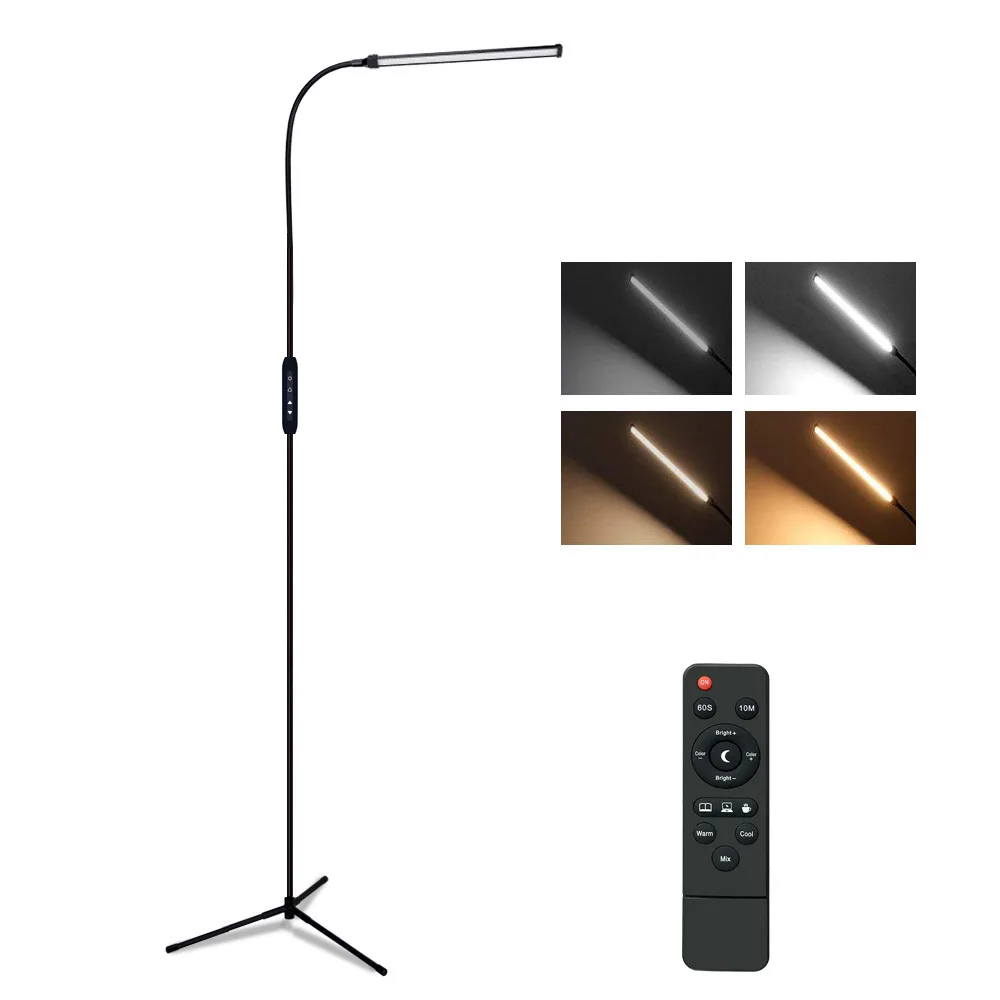 

Modern Led Dimmable Remote Control Standing Light For Living Room Bedroom Study Reading Desk Lamp