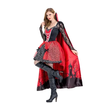 

Dancing Stage Costumes Halloween Vampire Costume Zombie Demon Witch Adult Makeup Ball Queen Costume Queen Ghost Party Sportswear