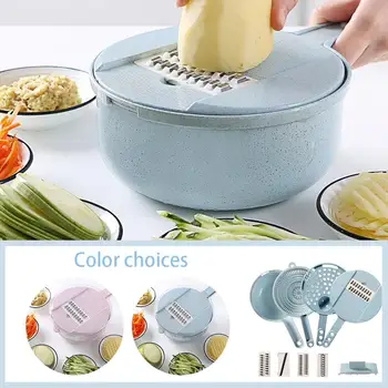 

Multifunctional Slicer Vegetable Slicer Potato Peeler Carrot Onion Grater Strainer Vegetable Cutter 8 in 1 Kitchen Accessories