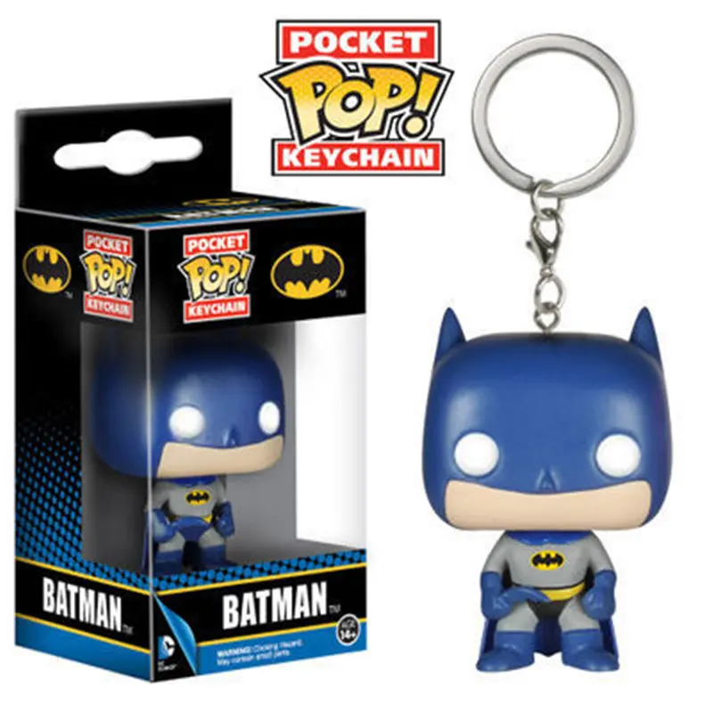 batman FUNKO POP Marvel Мстители Dc Лига Справедливости персонаж Карманный Брелок виниловые фигурки игрушки - Цвет: batman