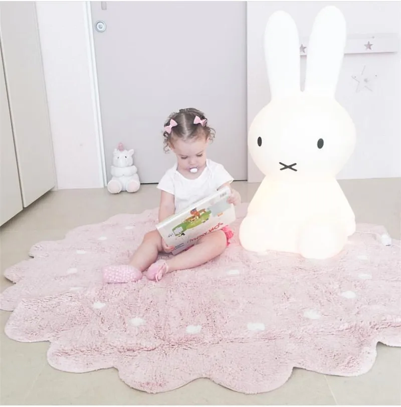 

Nordic round biscuit shape dot home decoration mat children's game mat children's room shooting props web celebrity products
