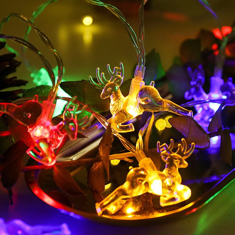 BRELONG sika deer Christmas String Lights LED Battery Box Lights Holiday Decoration String Lights Elk Lights 3M 20LEDs