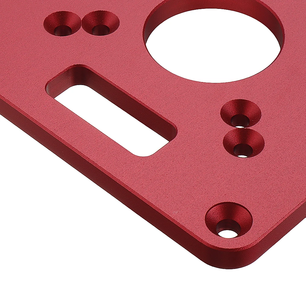 ALLSOME 120x120mm Woodworking Aluminum Alloy Router Table Insert Plate Mounting Base Plate for MAKITA RT0700C WORX Aoben HT2801