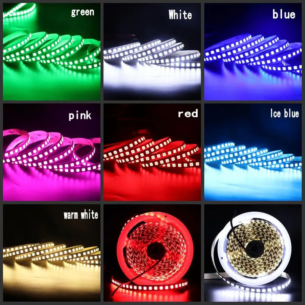 5M LED Strip Lights | 12V Flexible Tape | SMD 5050/5054/2835 | 60 Or 120 LEDs/m