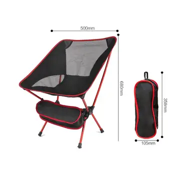 

Aluminum Alloy Folding Chair Seat Small Bench Practical Camping Chair Hiking Oxford Cloth Durable Outdoor Folding Stool