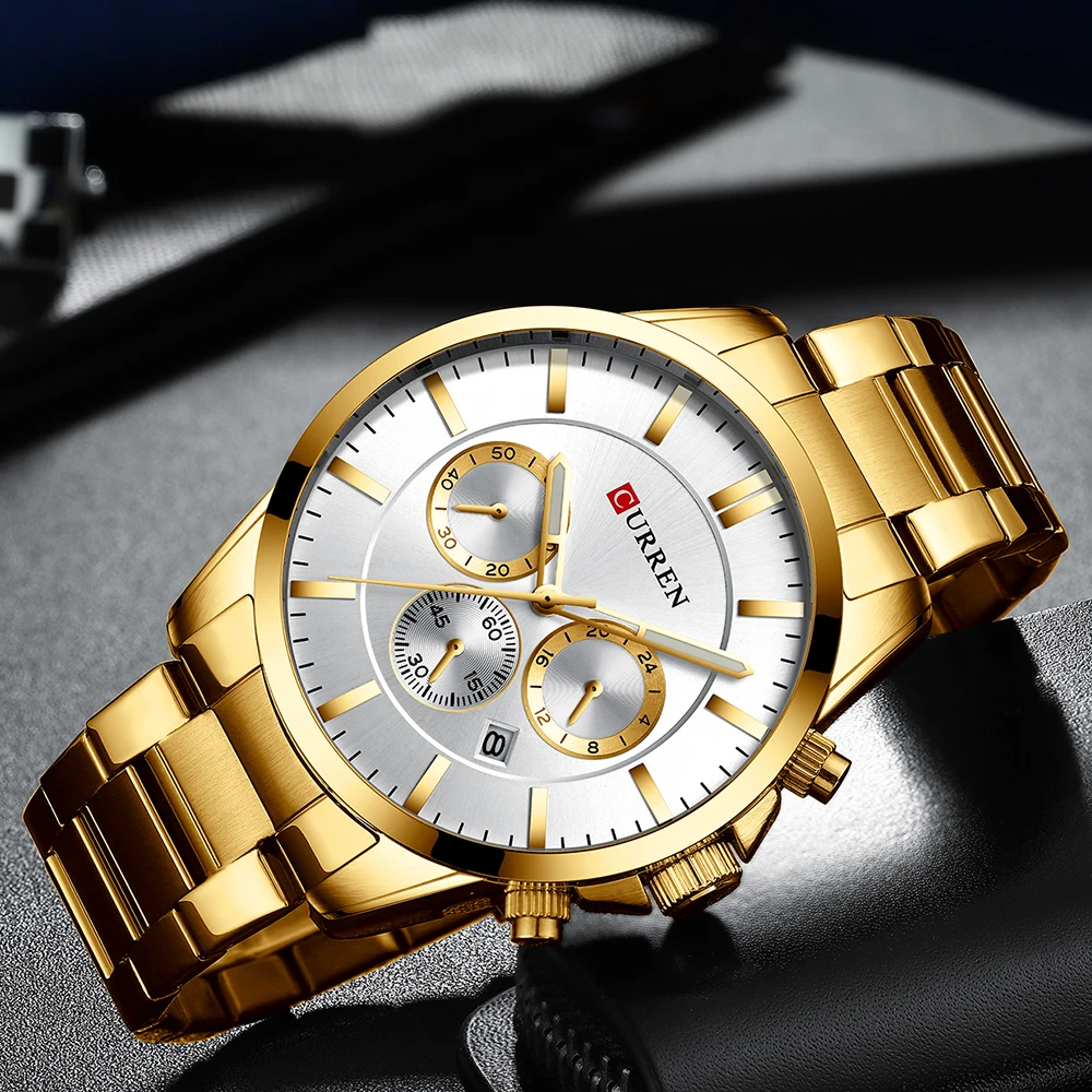 CURREN 2019 новые мужские кварцевые часы Лакшери Модные мужские s часы водонепроницаемые спортивные наручные часы хронограф часы Relogio Masculino