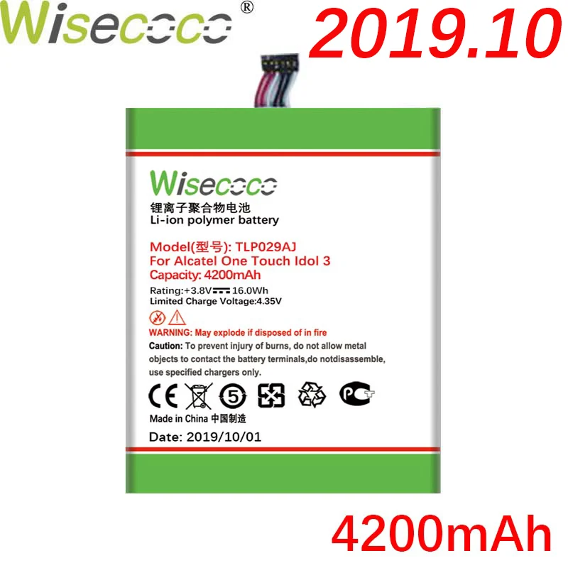 Wisecoco TLp029AJ/TLp029A1 4200 мАч аккумулятор для ALCATEL OneTouch Pop 3 5," OT-5025 OT-5025D аккумулятор для телефона