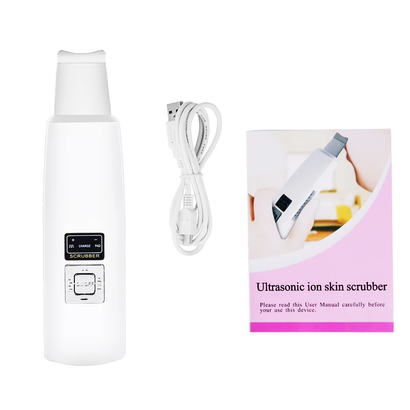 Ultrasonic Facial Skin Scrubber Cleaner Ion Acne Blackhead Remover Peeling Shovel Face Deep Clean Skin Care Beauty Instrument