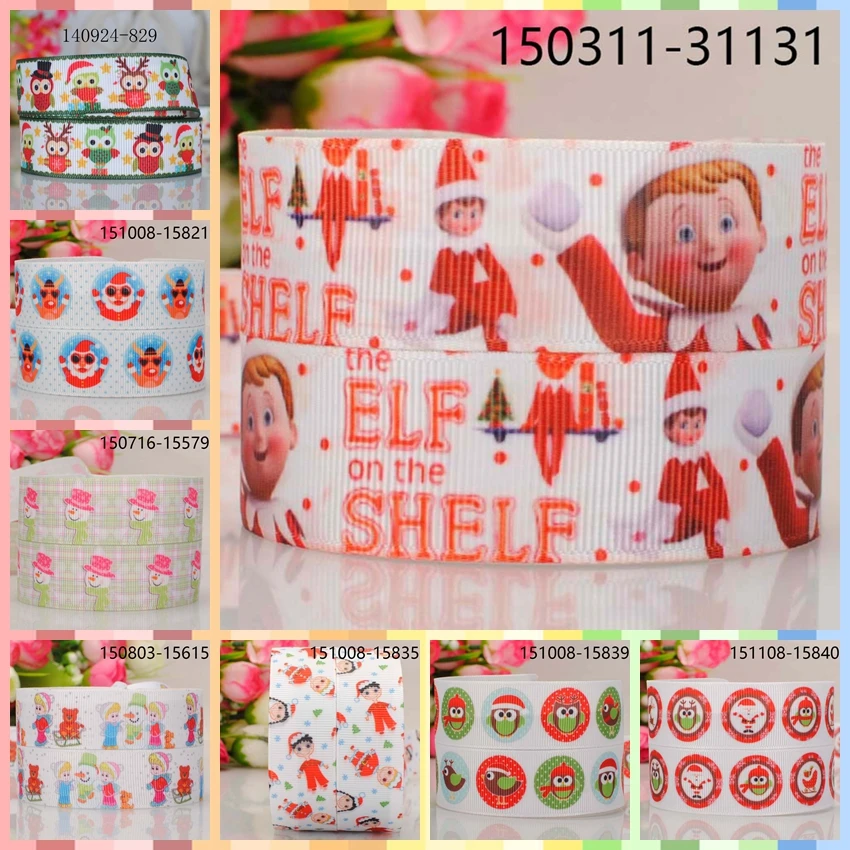 

10yards -different sizes -Merry Christmas pattern ribbon printed Grosgrain ribbon