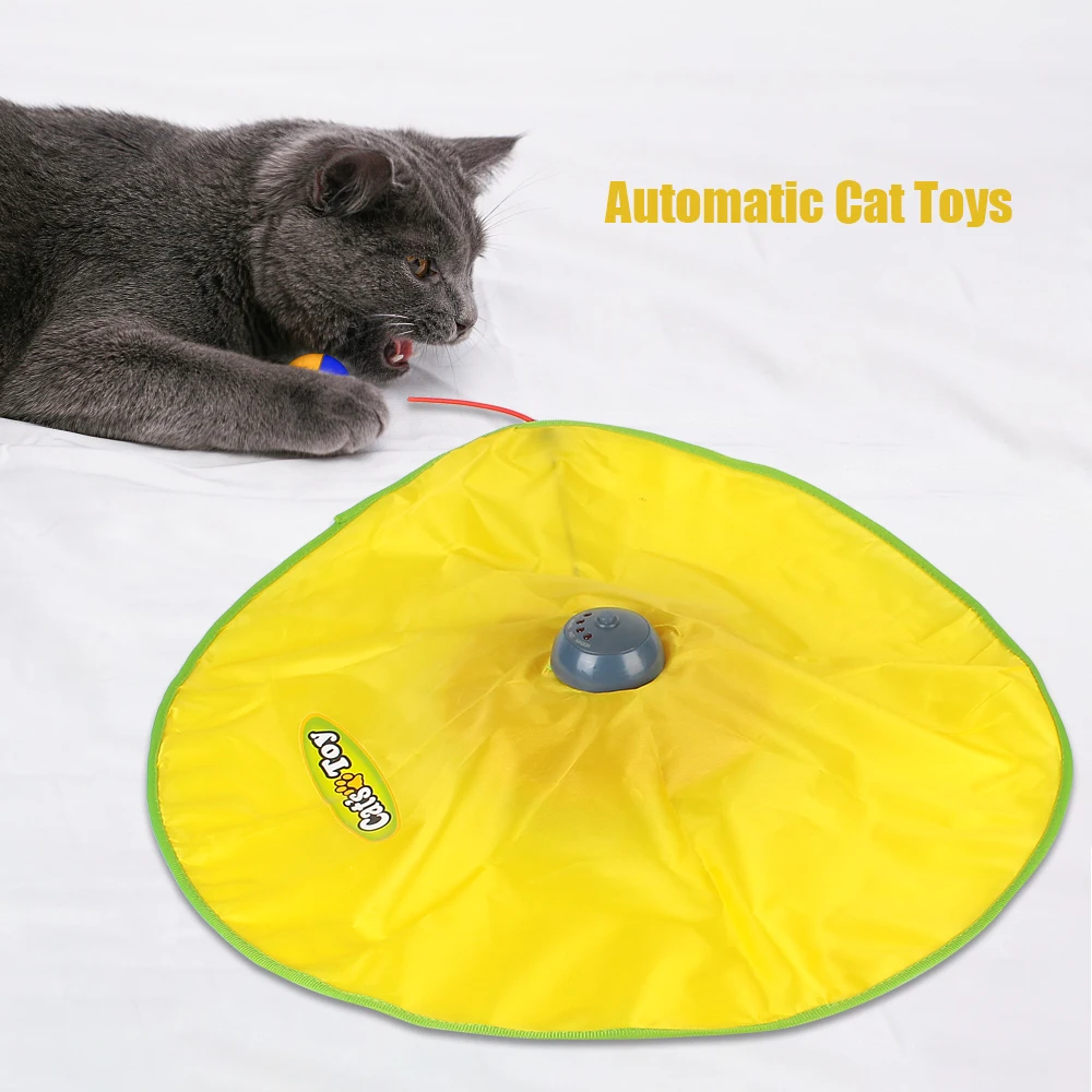 indestructible dog toys Electric Cat Toy Plate 4 Speeds Motion Undercover Mouse Fabric Moving Feather Automatic Interactive Pet Toy For Cat Kitty jolly egg dog toy