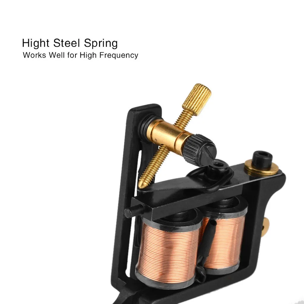 Tattoo Supplies Tattoo Coil Machine 12 Circle Hand-wound Black Iron Fog Balance Wire Cutting Tattoo Machine For Liner Oct