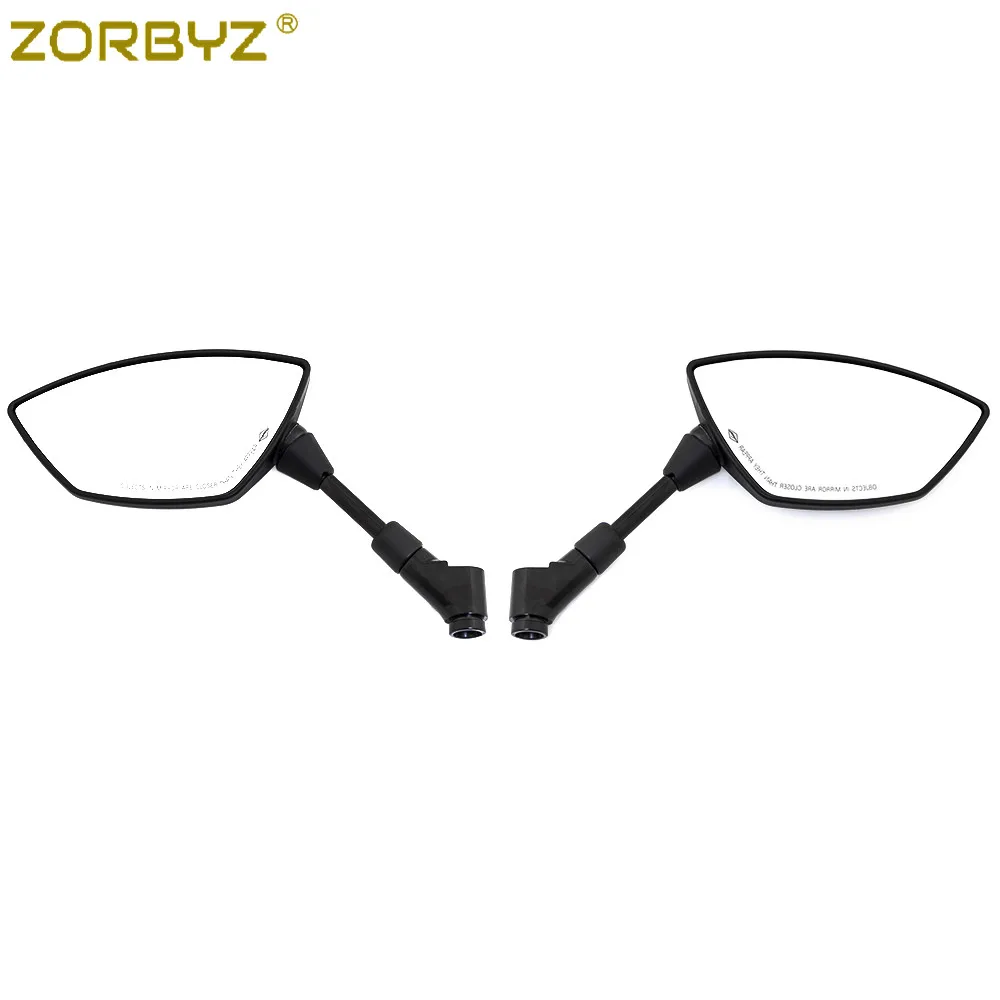 ZORBYZ 2x 오토바이 블랙 Rearview 사이드 미러 혼다 야마하 Electromobike 스트리트 자전거