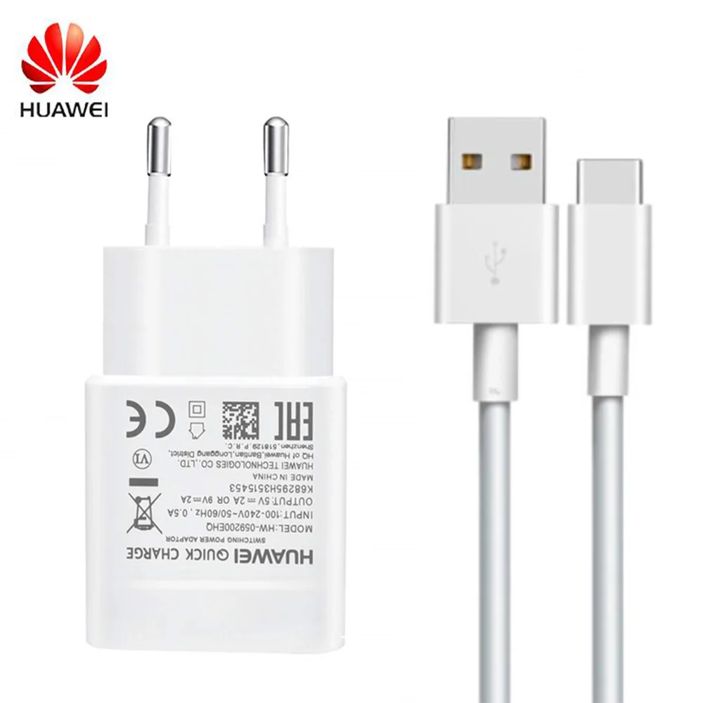 Зарядное устройство QC 2 0 для Huawei 9 в А ЕС США быстрая зарядка адаптер USB Type c p20 P30 lite
