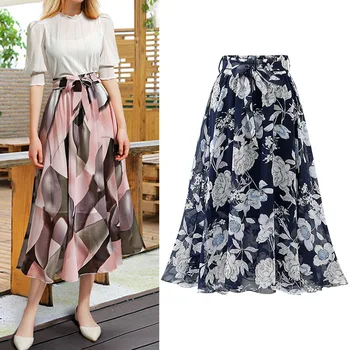 

Spring Summer Autumn Winter New Skirt Fashion Slim Slim High Print High Waist Women Streetwear Elegant