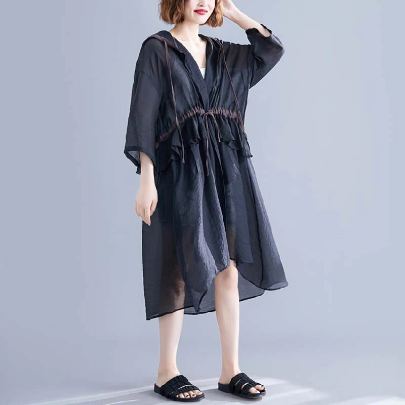

SuperAen Pluz Size Fashion Women Shirts Summer New 2019 Hooded Sunscreen Female Casual Wild Women Clothing Sunscreen