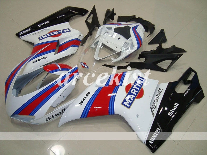 ABS полный обтекатель комплект подходит для DUCATI 848 evo 1098 1198 1098S 2007 2008 2009 2010 2011 2012 набор черный матовый