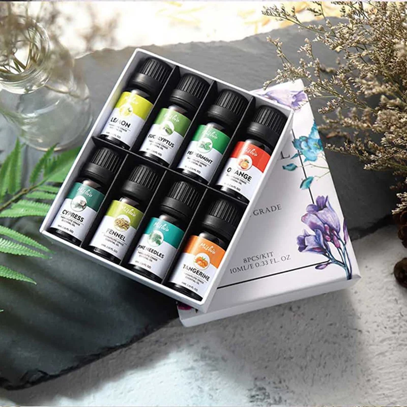 

MISHIU a Variety Of Flavors 100% Natural Essential Oil Pure Plant Perfume Essential Oil Body Massage Oil 10Ml 8 Pieces / Set