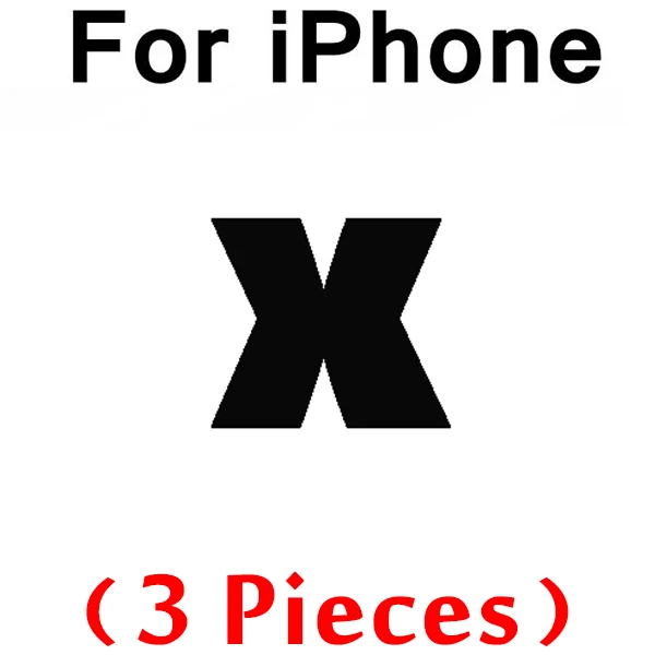 for iPhone X 3 шт 0,26 мм закаленное стекло для iPhone 11 Pro X XR 8 7 6 6s стекло протектор экрана для iPhone 11 7 8 Plus XS Max защитное стекло - Цвет: for iPhone X