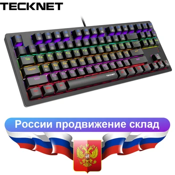 

TeckNet Gaming Mechanical Keyboard 88 Keys Blue Switch Full Anti-ghosting RGB Backlit LED Keyboard For Gamer PC Desktop Laptop