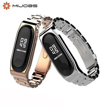 

For Mi Band 3 Wrist Strap Metal Stainless Steel for Xiaomi Mi Band 3 Bracelet Miband 3 Smart Watch Mi3 Band Wristband Miband3